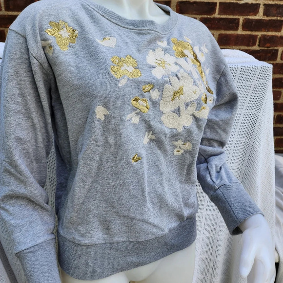 J. Crew golden Magnolia sweatshirt S - Picture 9 of 10
